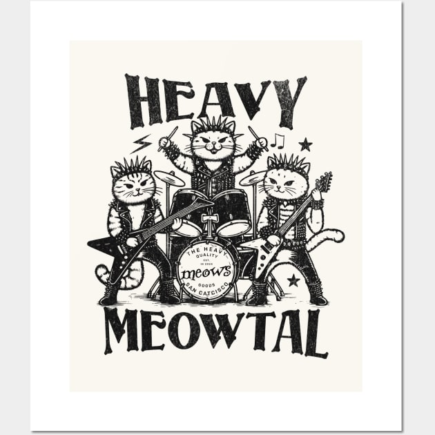 Heavy Metal Cats Wall Art by BeanStiks